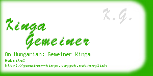 kinga gemeiner business card